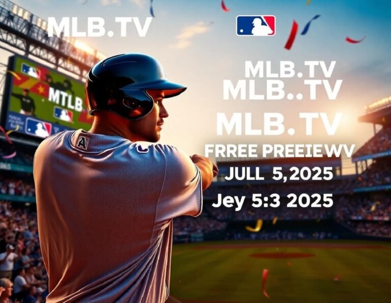 MLB.TV Free Preview for July 5, 2025 Weekend