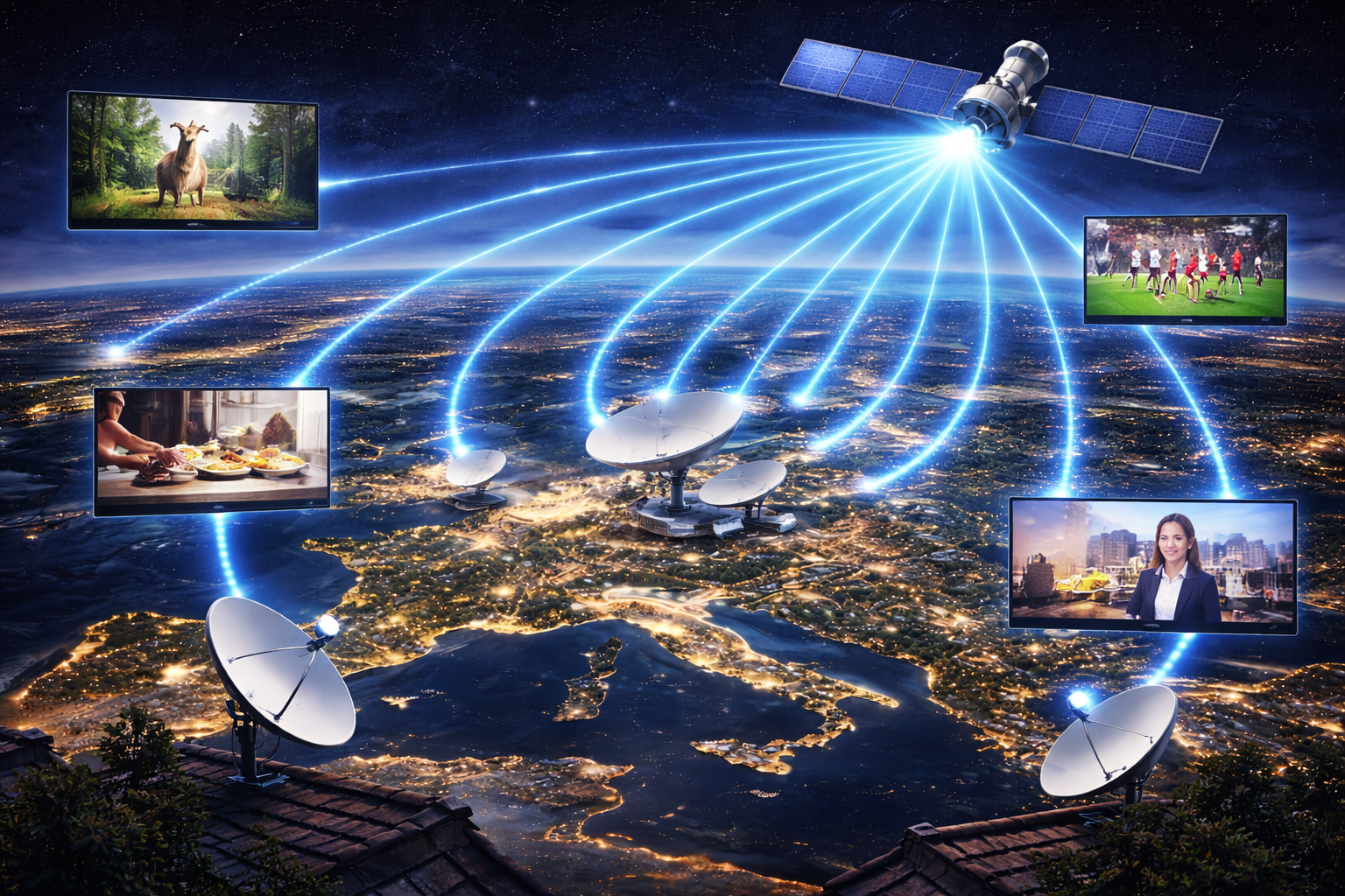 Free-to-air television channels distributed across Europe via Astra 19.2°E.