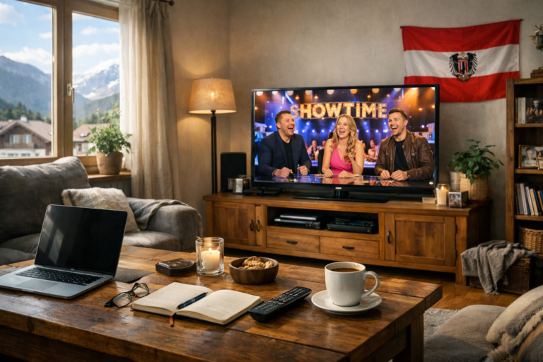 Channel switching between entertainment TV in Austrian home 2026