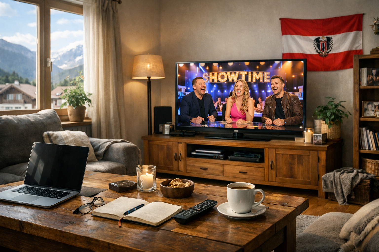 Channel switching between entertainment TV in Austrian home 2026
