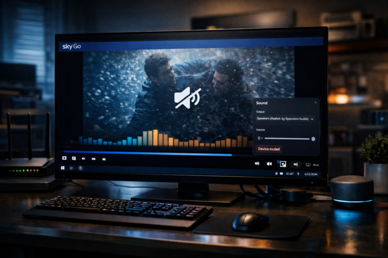 Sky Go audio problem on Windows 11 with no sound during playback