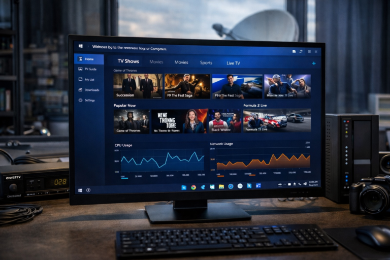 Sky Go streaming performance monitoring on Windows 11 computer