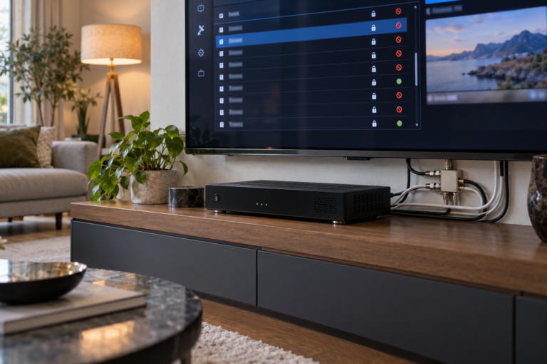 Satellite receiver displaying a channel list during troubleshooting of missing Hot Bird services